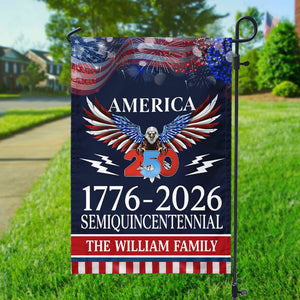250 Years America Semiquincentennial Personalized Garden Flag