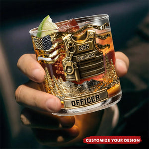 Serve And Protect - Personalized Police Officer Whiskey Decanter
