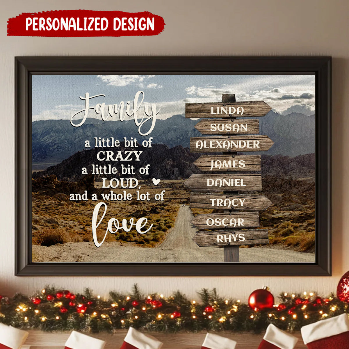 Custom Name Family Street Sign Personalized Family Poster qianwill