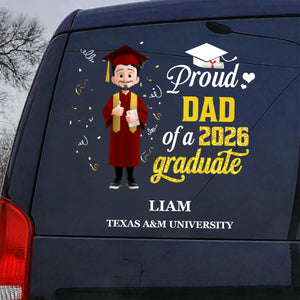 Proud Dad Of A Graduate - Personalized Sticker 2026