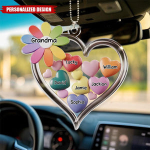 A Grandmother Is A Gift From Above - Family Personalized Custom Car Ornament