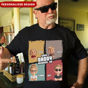 This Dad Belongs To - Personalized Family T-shirt For Father's Day Gift