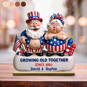 Growing Old Together, Personalized Wood Plaque, Gift For Couples