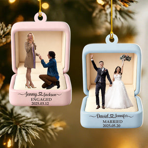 Custom Photo Ornament For Couples -Newlywed Gift