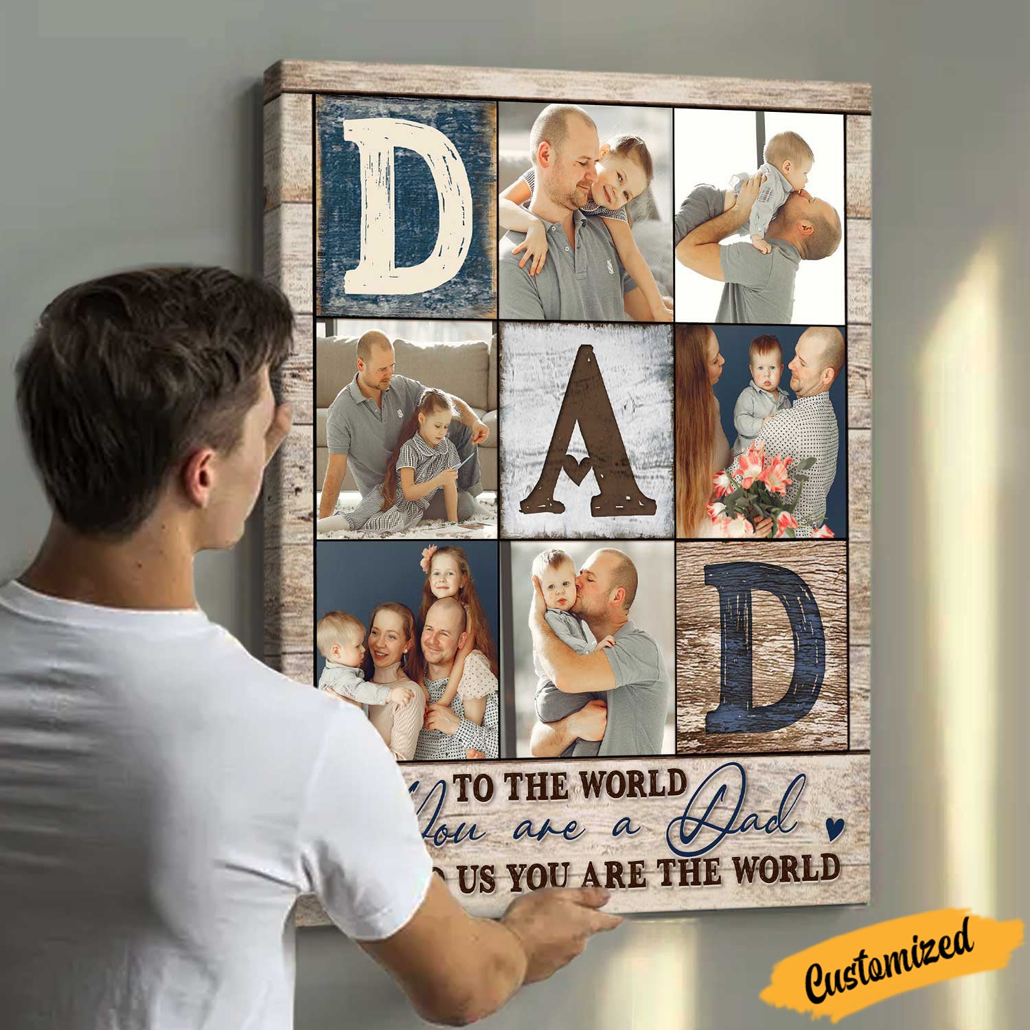 DAD PHOTO COLLAGE POSTER, PERSONALIZED GIFTS FOR DAD, BEST FATHER’S DAY GIFTS 2024