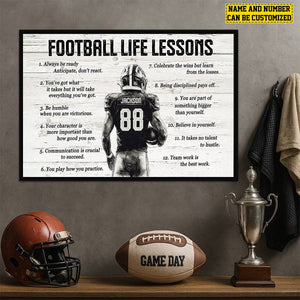 Football Life Lessons Personalized Canvas Poster