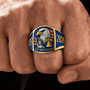 United States 250th Anniversary Patriotic Eagle Ring