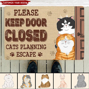 Cat Lovers - Cat's Planning - Personalized Doormat