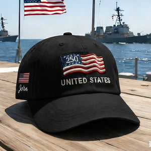 Proud to Be American-Personalized 250th Anniversary Commemorative Cap