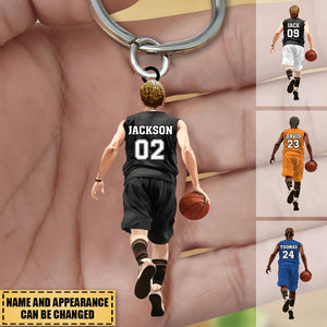 Personalized Basketball Boy Keychain,Gift For Basketball Lover