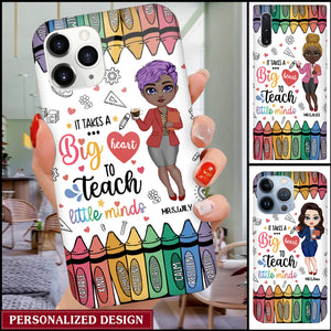 Calm Grateful Teacher - Personalized Glass Phone Case