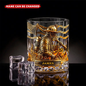 Proud Firefighter - Personalized Firefighter Whiskey Glass
