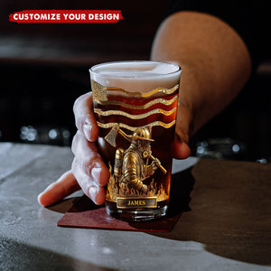 Proud Firefighter - Personalized Firefighter Beer Glass