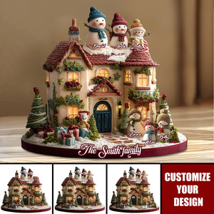 Christmas Time - Personalized Family Custom Shaped Acrylic Plaque