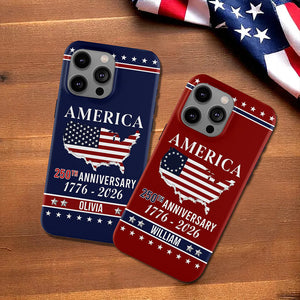 Personalized Family Name America 250th Anniversary Phone Case