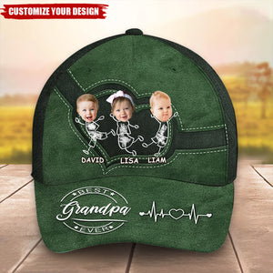 Best Dad Ever - Personalized Photo And Name Classic Cap