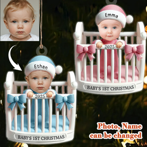 Baby's First Christmas - Personalized Custom Photo Acrylic Ornament