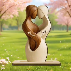 Two Become One - Personalized Wooden Plaque For Him, Her