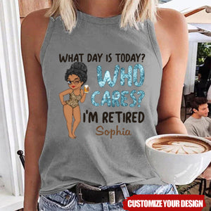 What Day Is Today - Personalized Custom Racer Back Tank Top