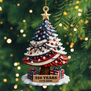 America 250 Acrylic Ornament, 1776-2026 Christmas Tree Ornament