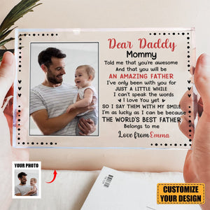 Custom Photo The World's Best Dad Mom - Family Personalized Plaque