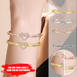 Together Forever -Personalized Couple Engraved Bracelet