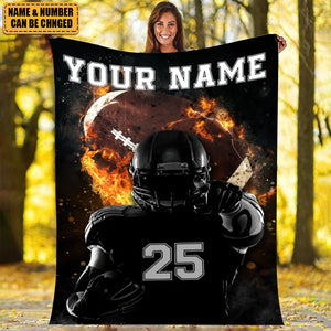 Personalized Football Blanket - Gift For Football Lovers