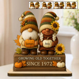 Growing Old Together, Custom Plaque, Gift For Couples And Grandparents