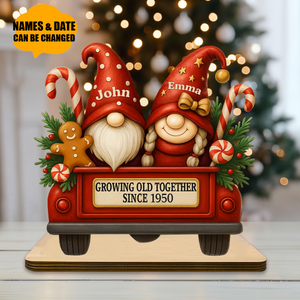 Custom Couple Growing Old Together Personalized Wooden Plaque