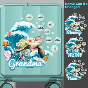 Gift for Cute Grandma Mom Turtle Personalized Sticker Decal