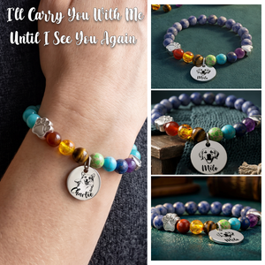 Always In My Heart - Custom Photo Rainbow Bridge Pet Memorial Bracelet