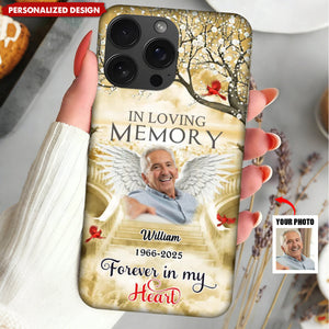 Memorial Wings Heaven Upload Photo Personalized Memorial Phone Case
