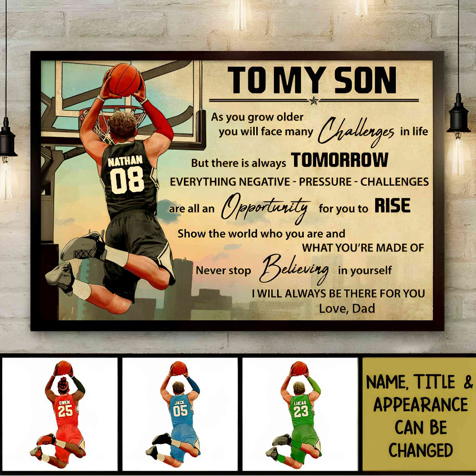 Custom Personalized Basketball Poster, Vintage Style, Gifts For Basketball Son, Basketball Lover Gifts, Gift For A Basketball Player