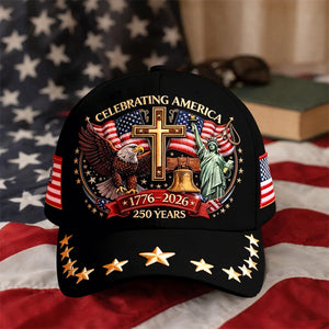 Eagle & Liberty & Cross - United States 250th Anniversary Hat