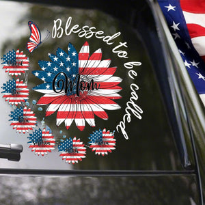 Blessed To Be Called Grandma - Personalized Independence Day Sticker