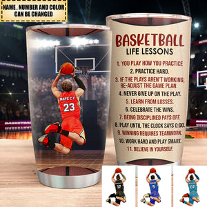 Custom Personalized Basketball Tumbler - Gift Idea For Basketball Lovers