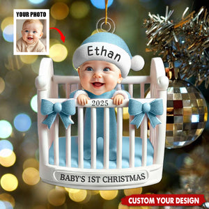 Baby's First Christmas - Personalized Custom Photo Acrylic Ornament