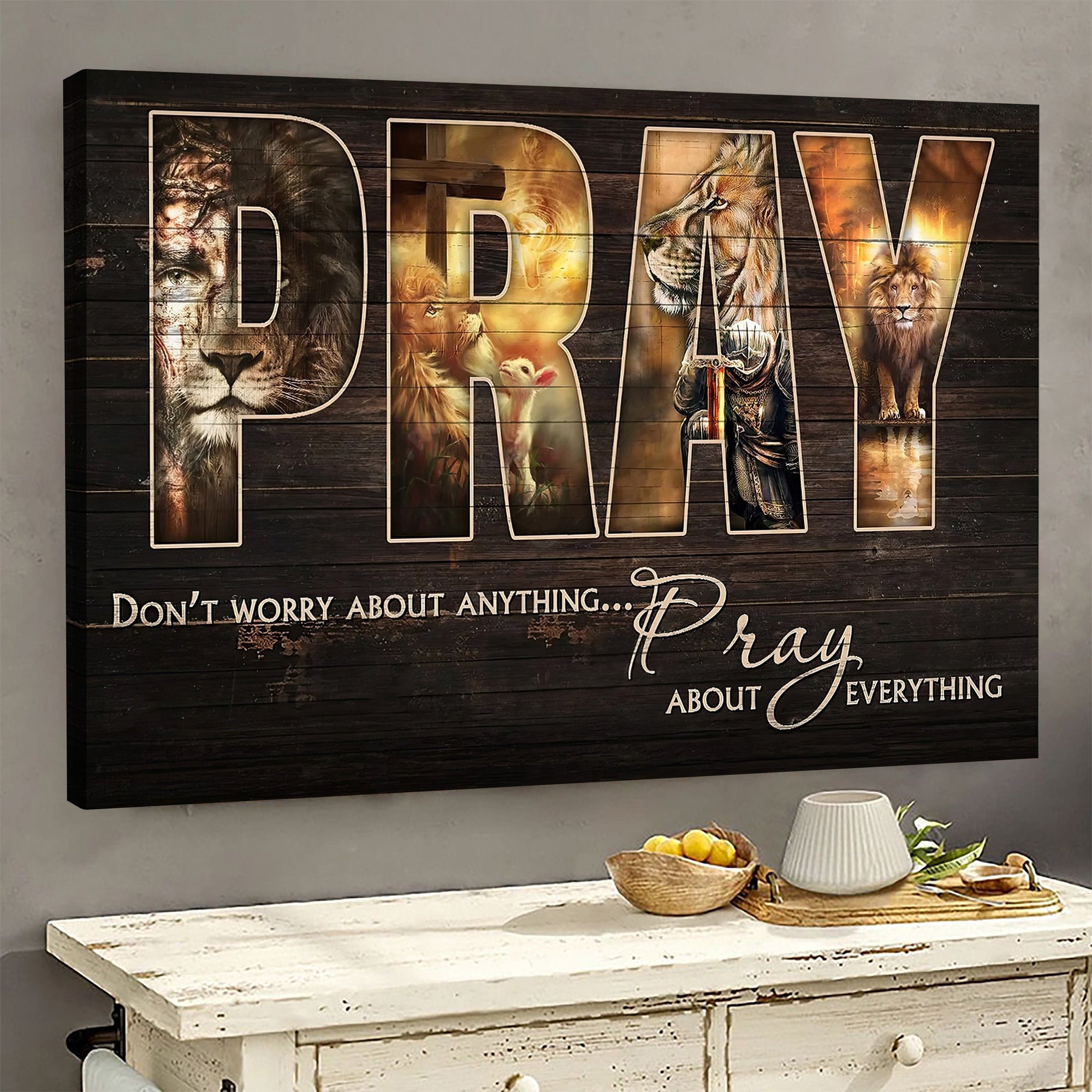 Jesus Pray About Everything Poster