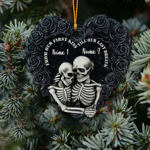Till Our Last Breath - Personalized Christmas Skull Ornament