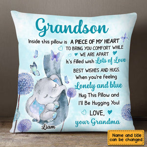 Personalized Grandson,Granddaughter Elephant Pillowcase