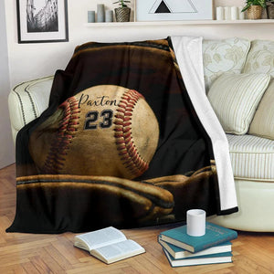 Personalized Lovely Kid Baseball/Softball Blanket for Comfort & Unique