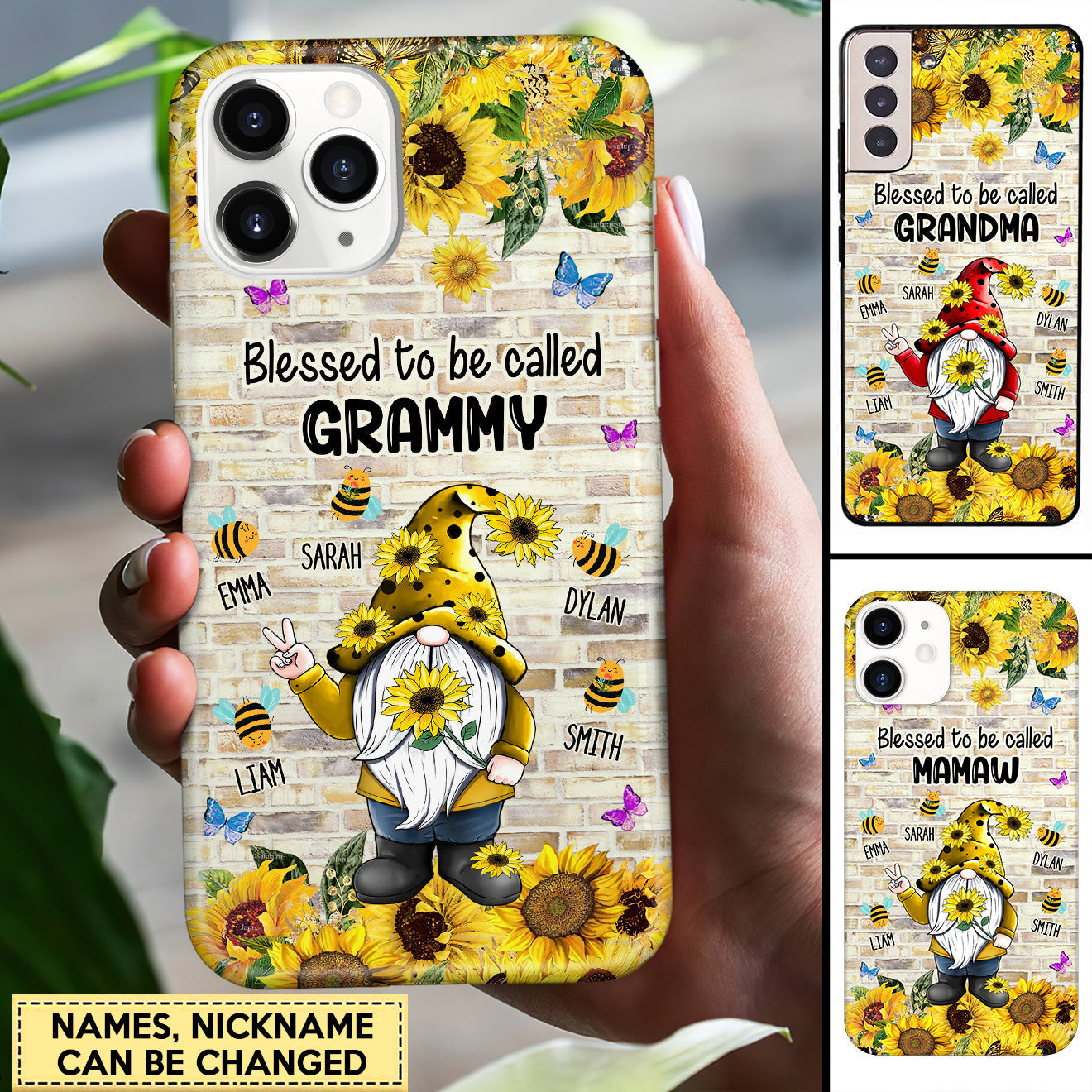 Blessed To Be Called Grammy, Mommy, Nana, Grandma, Auntie Personalized Phone case