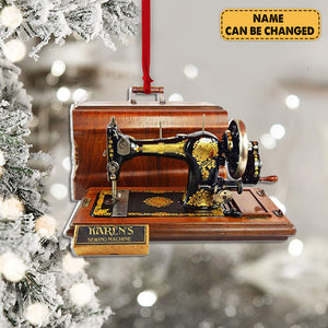 Personalized Sewing Machine Custom Shaped Acrylic Ornament