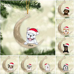 Christmas Decorations Dog Moon - Personalized Acrylic Ornament