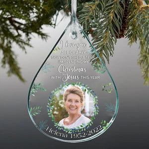 Custom Personalized Memorial Photo Acrylic Ornament - Memorial Gift Idea For Christmas - I Love You