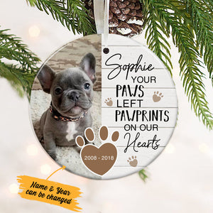 Pesonalized Pet Dog Cat Memorial Ornament (Porcelain)