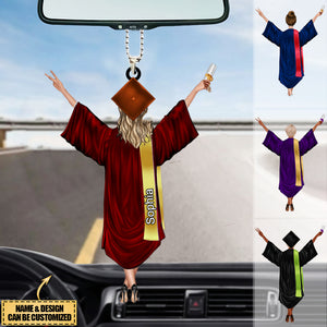 Personalize Graduation Girl Ornament