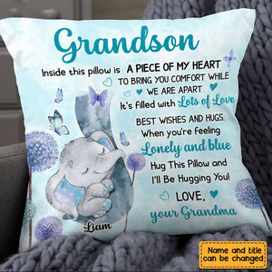 Personalized Grandson,Granddaughter Elephant Pillowcase