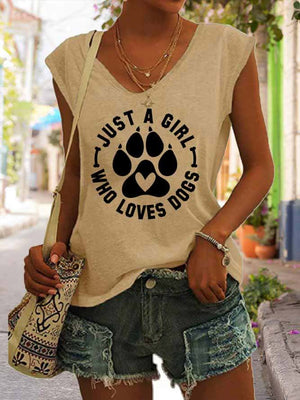 Women's Just A Girl Who Loves Dogs Tank Top