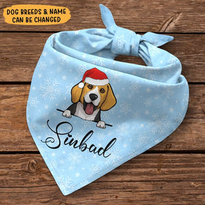 Christmas Background Dog Bandana, Personalized Bandana, Custom Dog Lovers Gifts
